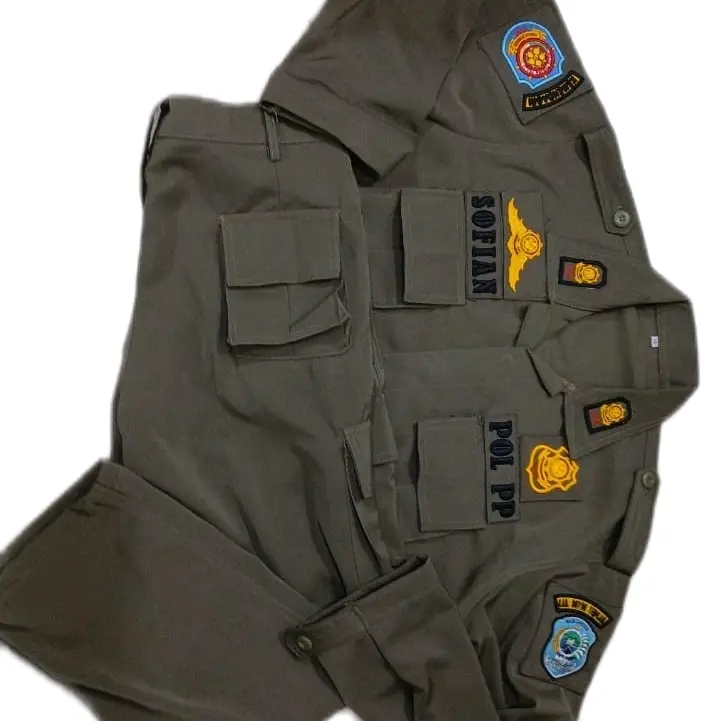 Pdl luster pol pp satpol pp + atribut bordir timbul best quality