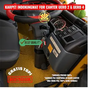 KingMat Karpet untuk Canter 110PS & 125PS  dan 160ps HDL 150 Fe 8 PVC Coil Mat 2007-2021 Gratis Topi Ekslusif  Canter Presisi 100% Mudah Dibersihkan
