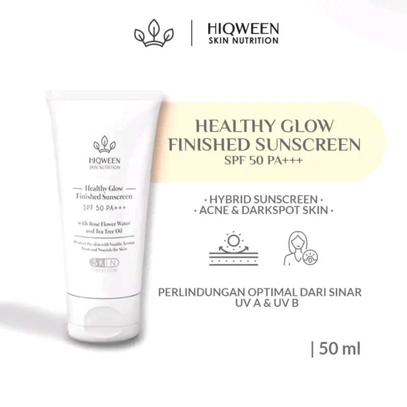 HIQWEEN HEALTHY GLOW SUNSCREEN SPF 50 PA +++ MELINDUNGI DARI SINAR UVA UVB 0