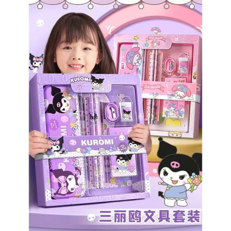 TERMURAH Alat Tulis Set 6 in 1 DAN 7 IN 1 Karakter Kuromi Murah Lucu / Kotak Pensil Anak Set Stationery Untuk Hadiah Anak Sekolah Sanrio