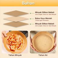 Gambar Kertas Alas Air Fryer 20CM Anti Minyak & Food Grade Tahan Panas 50PCS Bahan Pulp Aman Sehat untuk Memasak - BULAT (50PCS) dari YILIN OFFICE STORE Kab. Tangerang 3 Tokopedia