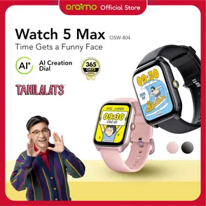 [Exclusive RUBEN ONSU] oraimo x Tahilalats Smartwatch Watch 5 Max OSW-804 Large Screen 2.01'' Jam Tangan Bluetooth With AI Dial 100+ Mode Olahraga Sport Waterproof IP68