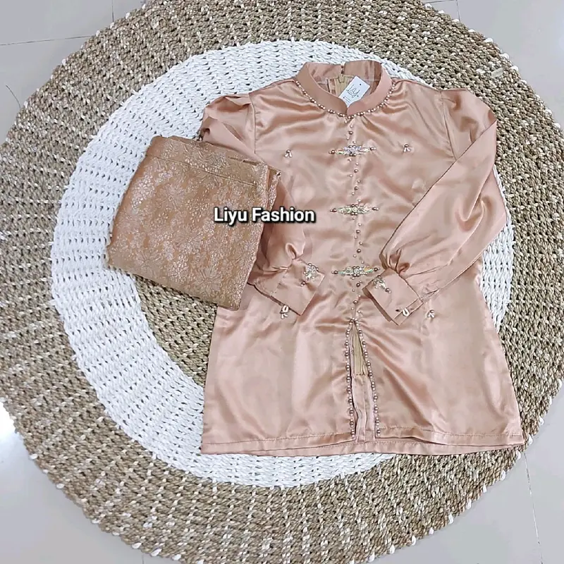 (SET SONGKET ANAK ALYYA) KURUNG MELAYU (ANAK PEREMPUAN) DAN ROK SONGKET OOTD KONDANGAN KEKINIAN MODERN Baju Seragam 6