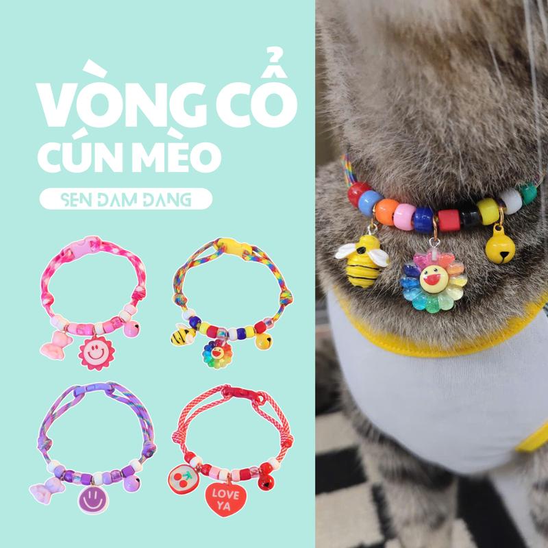 Vòng Cổ Đan Dây Cho Cún Mèo Size 18-32cm 0