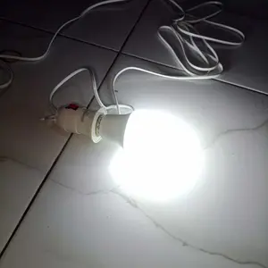 Fitting Lampu Gantung Kabel E27 Saklar ON OFF Panjang 3M 5M 10M Kabel Putih Merah Universal untuk Lampu LED & Hias