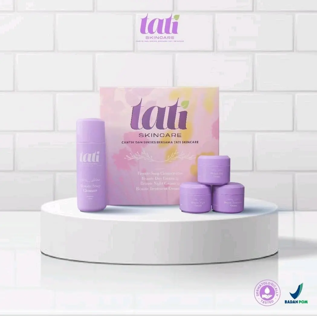 TATI SKINCARE SATU SET BPOM INDONESIA MELEMBABKAN WAJAH MENCERAHKAN