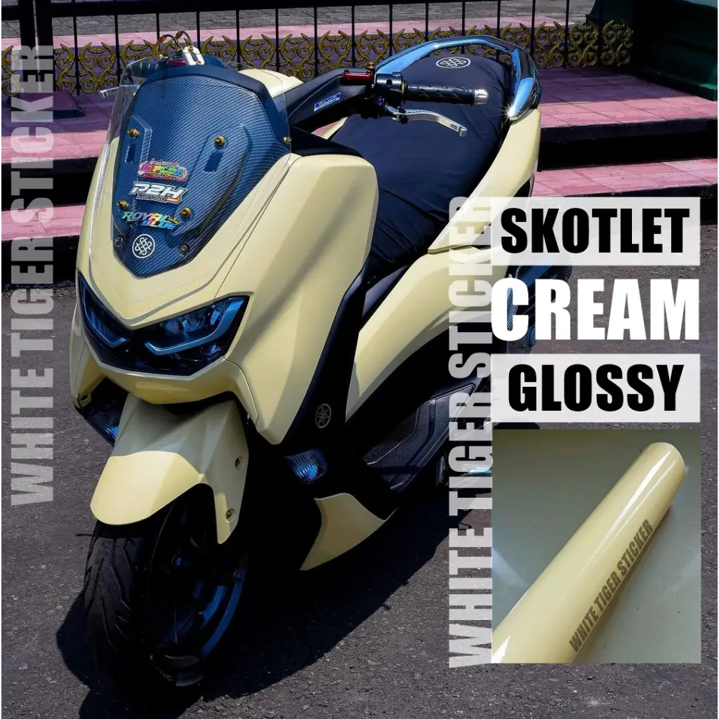 SKOTLET STIKER MOTOR CREAM GLOSY KREM GLOSY SKOTLET CREM STIKER CREAM SCOTLITE CREAM METALIK GLOSY HARGA PROMO BISA COD