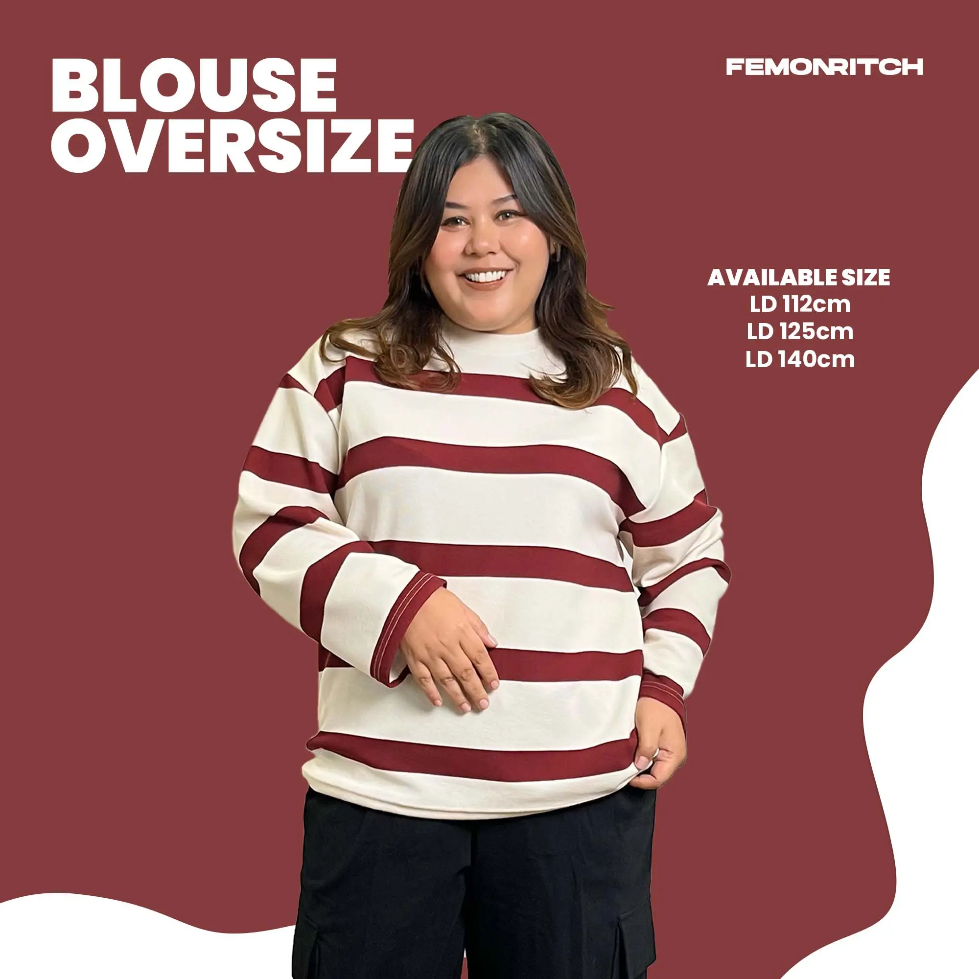 FREYA STRIPES MAROON