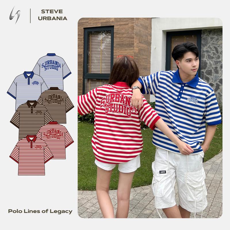 [ Deal Mở Bán ] Áo Polo Unisex Sọc Form Rộng 3 Màu, Nam Nữ Đều Mặc Đẹp  Áo Thun Cổ Bẻ Local Brand Style Hàn, Cotton Mềm Mịn Cao Cấp  - PL02