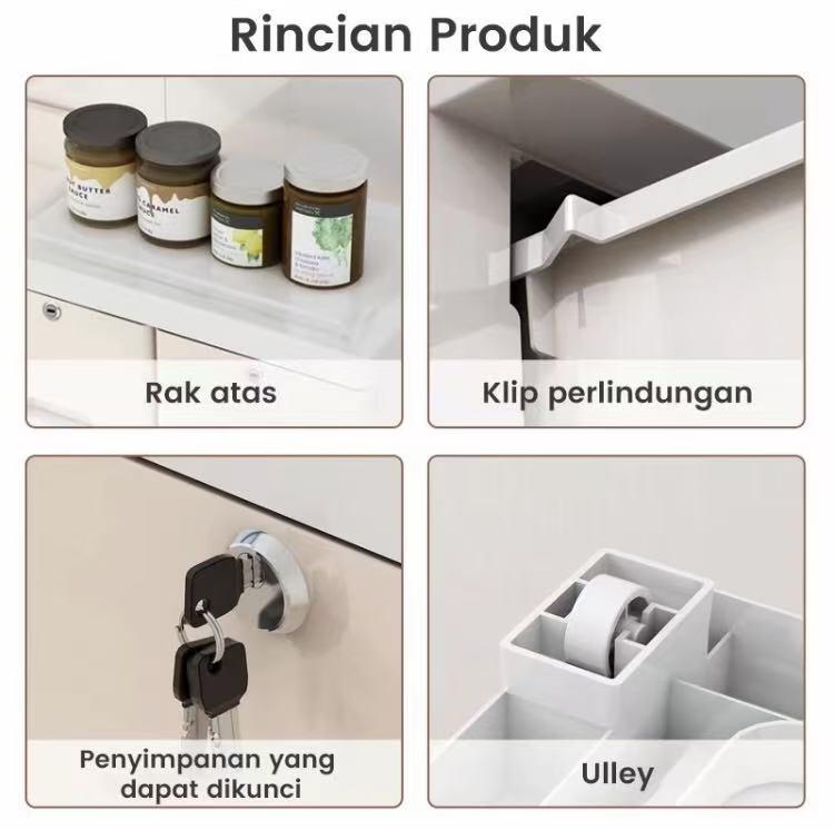 CuteBaby Lemari Pakaian/Lemariplastik/Laci Plastik/Kabinet Drawer Storage CabinetUkuran Jumbo 5 Tingkat Termurah Lemari Penyimpanan