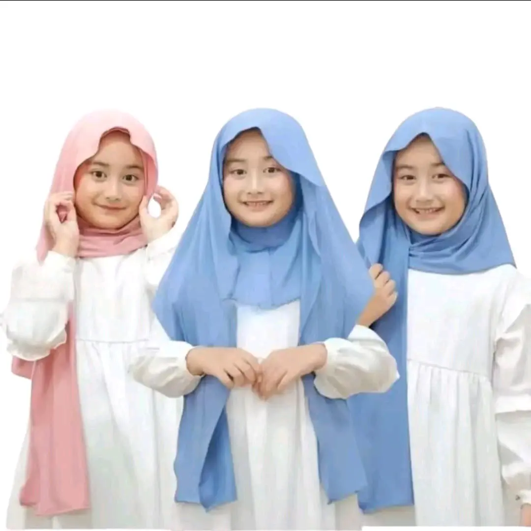 PASHMINA ANAK INNER OVAL NUTUP LEHER |PASHMINA OVAL NINJA INNER 3IN1 ANAK REMAJA Kerudung Muslim Jilbab Wanita Instan