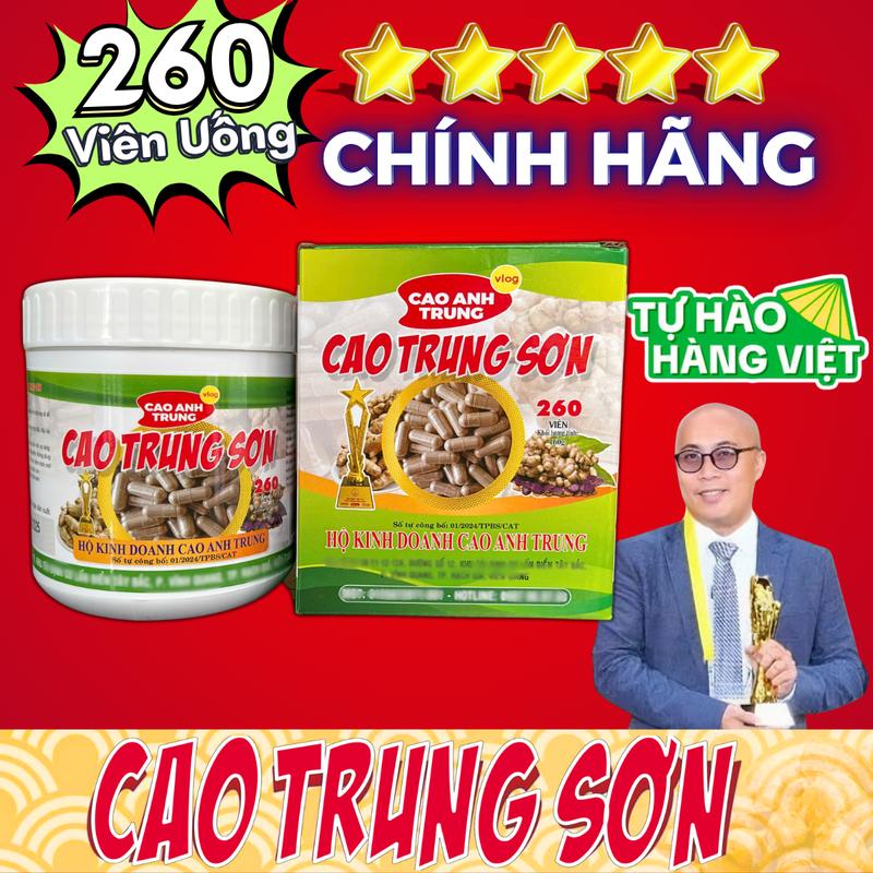 Hũ 260 Viên uống ngải đen Cao trung sơn - Hỗ trợ xương khớp, dạ dày