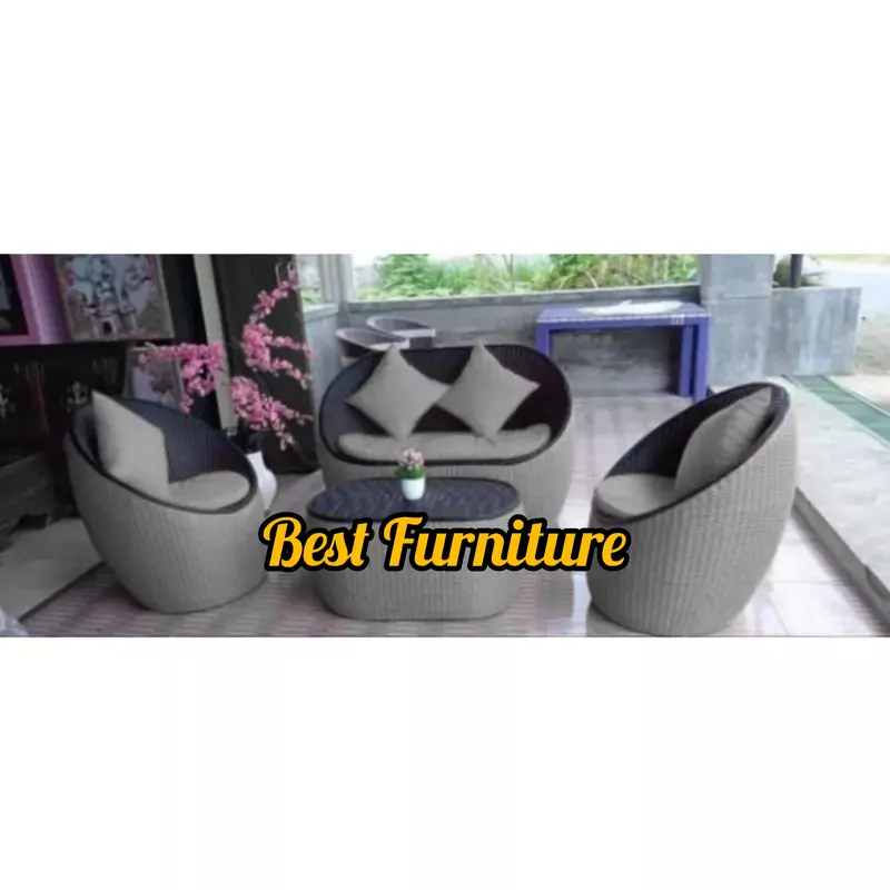 Set Kursi Sofa Korsi Bangku Duduk Meja Teras Malas Santai Empuk Anyaman Rotan Sintetis Gentong Putri Untuk Teras 1 set Modern Mewah Ruang Tamu Rooftop Original Minimalis 7