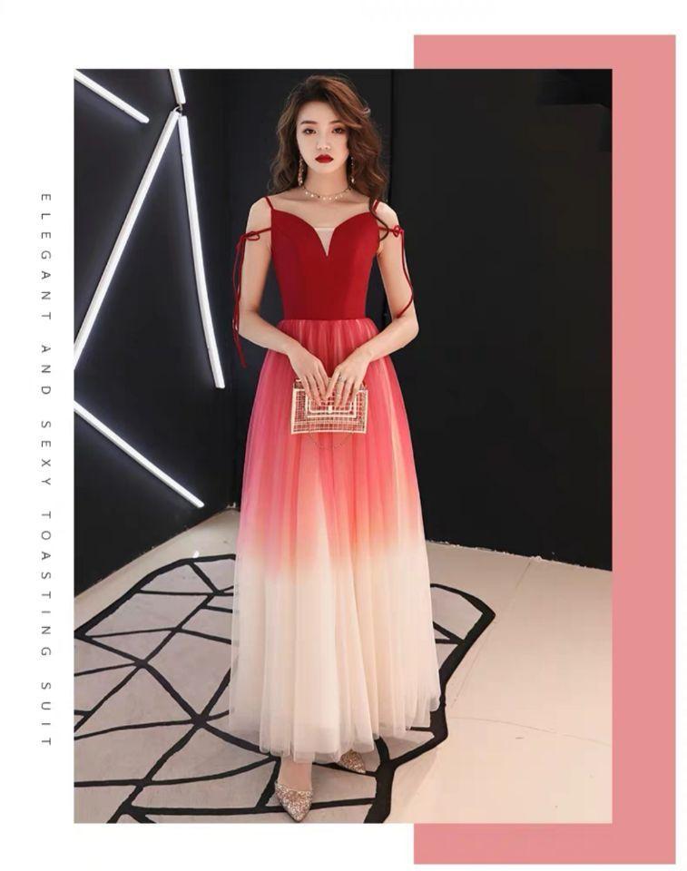 Product Introduction of Gradient Evening Dress Women's Long 2024 New Annual Meeting Host Ladies Banquet Dress Noble Elegant Slimming 19