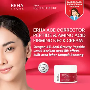 ERHA Age Corrector Peptide & Amino Acid Firming Neck Cream 30g - Krim Leher | Meningkatkan Produksi Kolagen | Mengurangi Garis Halus | Mengencangkan | Melembabkan Kulit Area Leher