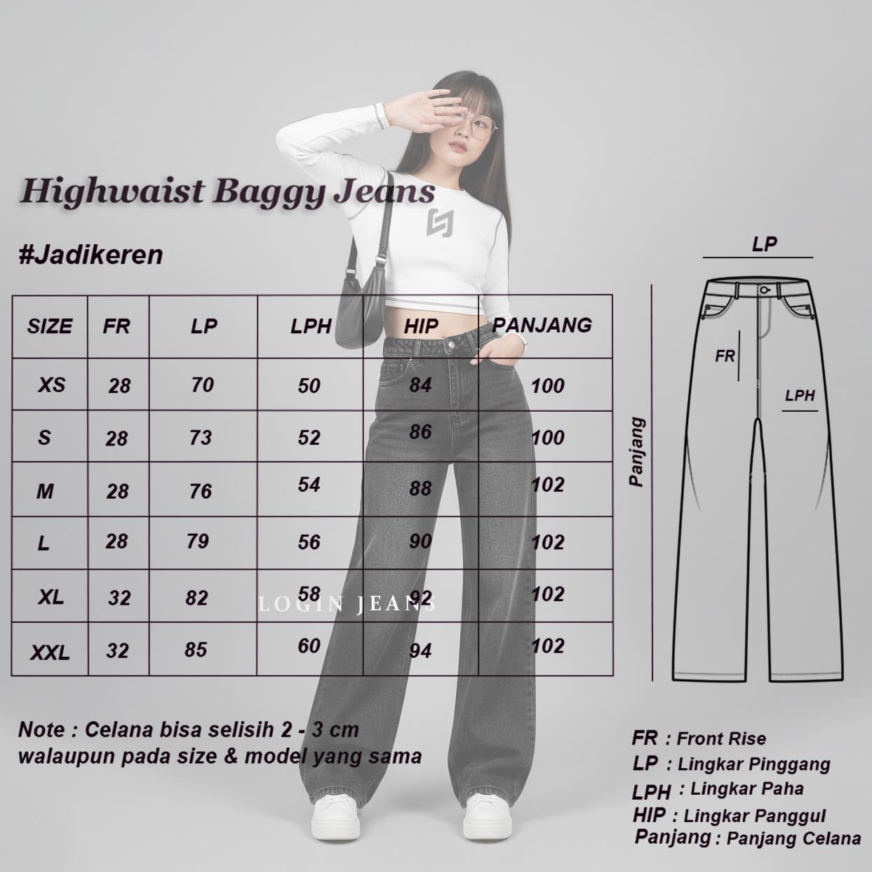 Baggy Jeans Wide Leg Loose Highwaist Korean Style
