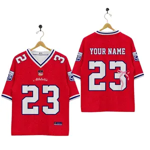 JERSEY RUGBY HOCKEY COQUEETE ATHLETIC RED GRATIS NAMA DAN NOMOR PUNGGUNG FULL PRINTING
