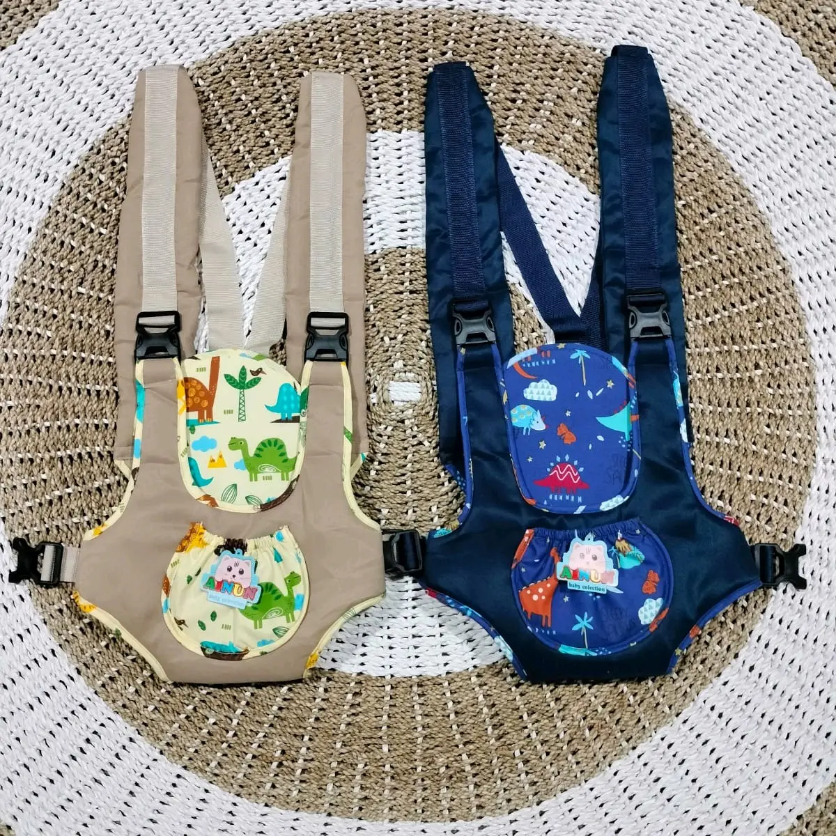 Gendongan Depan Bayi Model Ransel Motif Dino - Hipseat Anak-Anak