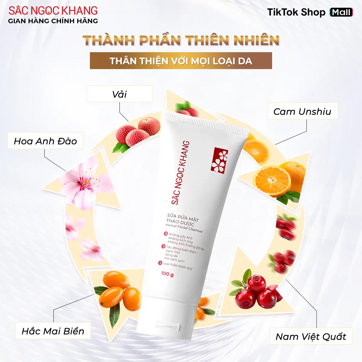 Sữa Rửa Mặt Thảo Dược Sắc Ngọc Khang Làm Sạch Dịu Nhẹ - Hỗ Trợ Da Mềm Mịn Hạn Chế Khô Da 2PL | BigBuy360 - bigbuy360.vn Sữa Rửa Mặt Thảo Dược Sắc Ngọc Khang Làm Sạch Dịu Nhẹ - Hỗ Trợ Da Mềm Mịn Hạn Chế Khô Da 2PL | BigBuy360 - bigbuy360.vn