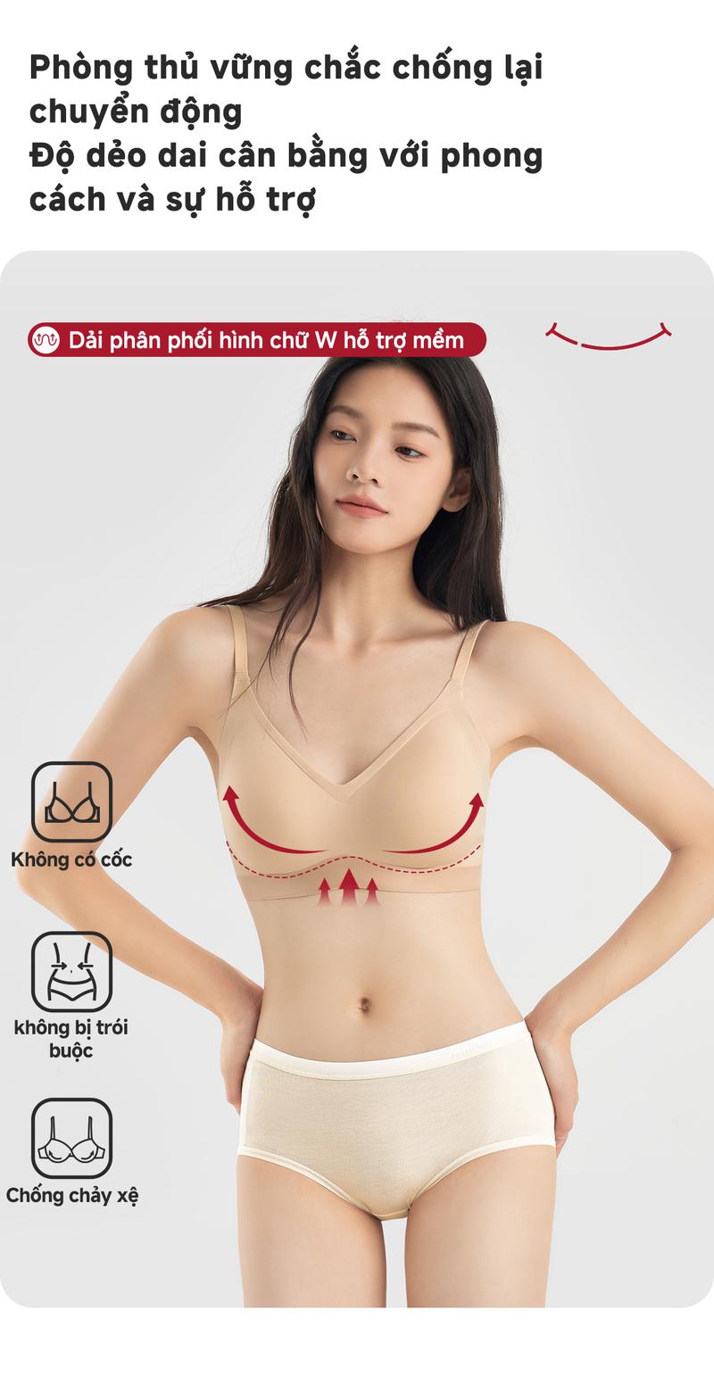 Product Introduction of 【Mua 1 nhận 4】 Áo ngực nữ TULANDUT không hằn, không gọng, thoáng khí, ôm ngực mềm mại, chống chảy xệ áo  nâng ngực cup  c （62204） 7