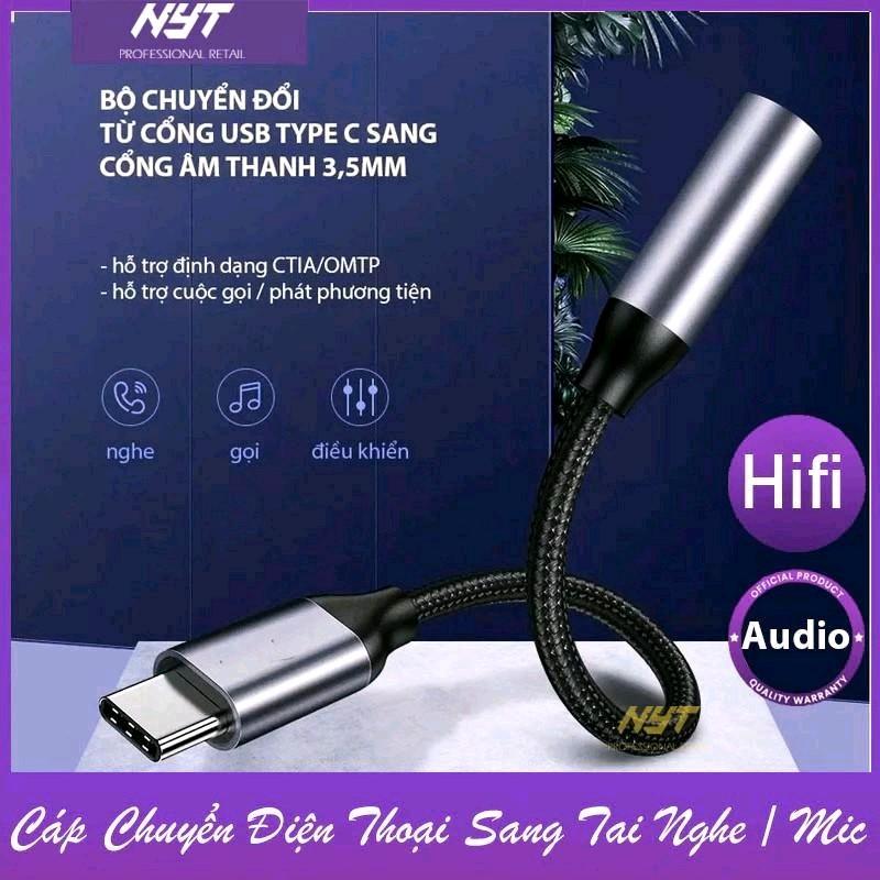 Cáp chuyển đổi Type C sang 3.5mm chính hãng Zin