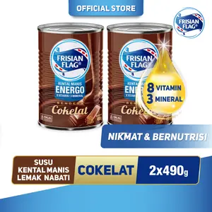 Frisian Flag Bendera Kental Manis Cokelat Kaleng 490g [2 Pcs]