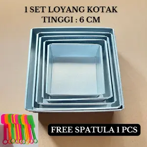 1 Set Loyang Kotak Isi 5 Pcs Loyang - Kitchenware Kue 1 Set Loyang Kotak Isi 5 Pcs Loyang - Kitchenware Kue