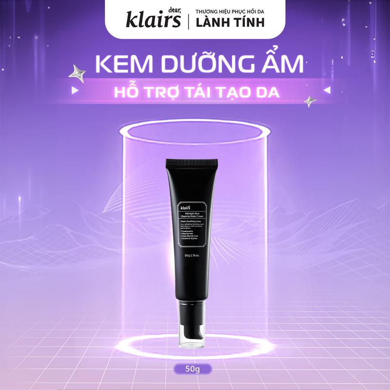Dear Klairs x Long Chun Kem dưỡng ẩm Dear Klairs Midnight Blue Clearing Water Cream 50g