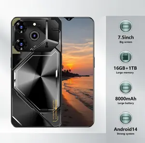 5G HP Murah Tecn Pova 6 Pro 2026 Layar HD 7.5inci Gaming Android 14 16GB+1TB Dual SIM Bingkai Logam 8000mAh Bluetooth