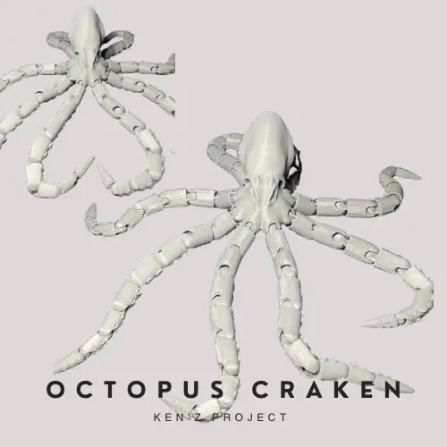 Ken’z Project - MAINAN EDUKASI OCTOPUS CRAKEN 3D - GURITA ARTIKULASI - REAL PICTURE