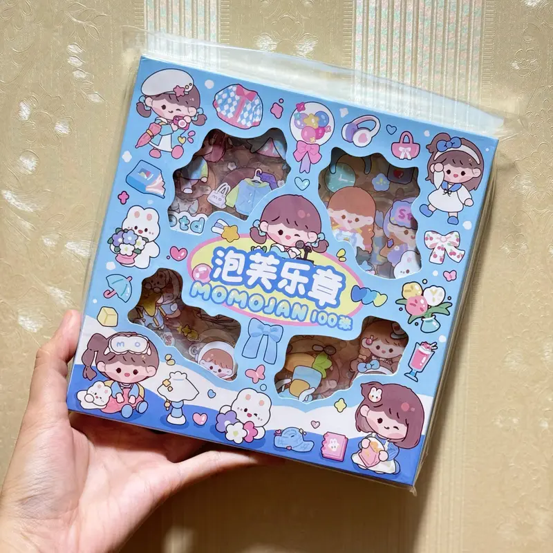【CM】【Per Box】 Stiker Aesthetic / Sticker Karakter Lucu / Sticker Waterproof Isi 100 Lembar 1