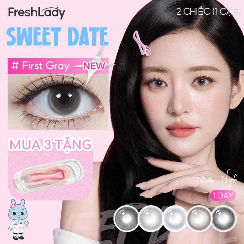 Kính áp tròng 1 ngày chứa vitamin B12 0-7 độ Freshlady Công nghệ chống tia UV kép Công nghệ in màu 3 lớp Chất liệu không ion cấp cao sử dụng trong y tế (HEMA+) Thiết kế họa tiết độc quyền