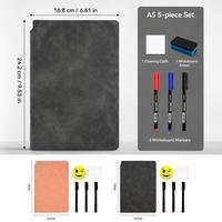Gambar BITCBae A5 Papan tulis portabel Whiteboard Mini 6IN1 PU Leather - Dengan Spidol dan Kain Penghapus - Dark-Gray dari 76 RIDER & Logo Kota Cirebon 2 Tokopedia