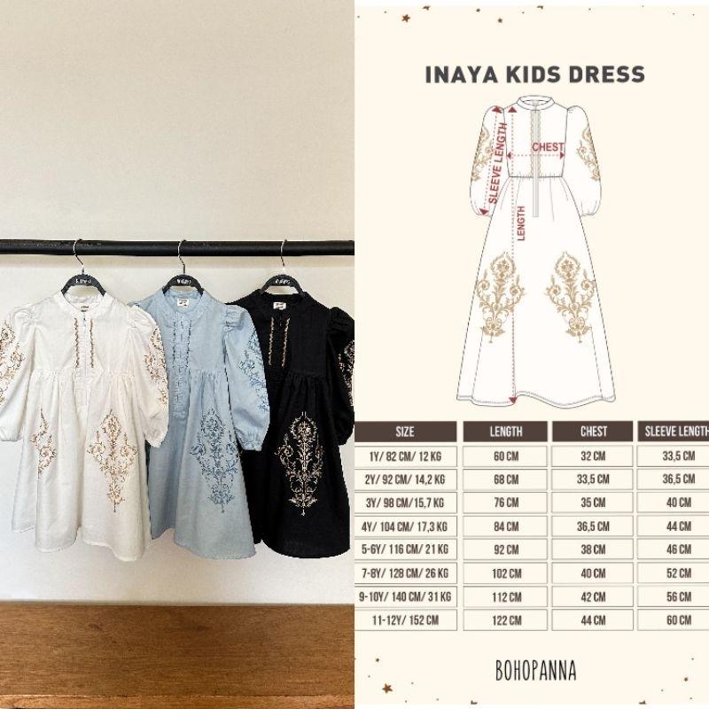 Bohopanna - Inaya Dress Bohopanna - Inaya Kids Dress - Inaya Baby Dress - Raya Collection Bohopanna - Baju Muslim Anak Bohopanna - Pakaian Muslim Anak - Gamis Anak - Tunik Anak 2