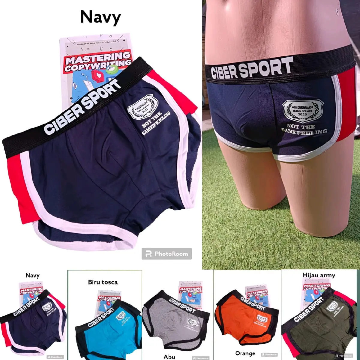 5 Pcs | Celana Dalam Boxer Pria Dewasa L-XXXL Jumbo Katun Nyaman, Warna Dan Size Lengkap, nyaman dipakai