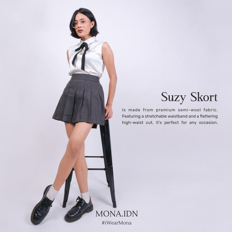 MONA - Suzy Skort Wanita Rok Tennis Casual Celana Rok Perempuan Semiwol Premium Tebal Tidak Menerawang 1