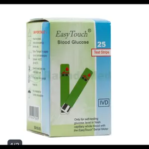 Easytouch cek gula darah strip isi 25 / strip easytouch glucose isi 25 Pemantau Glukosa Darah cek  gula