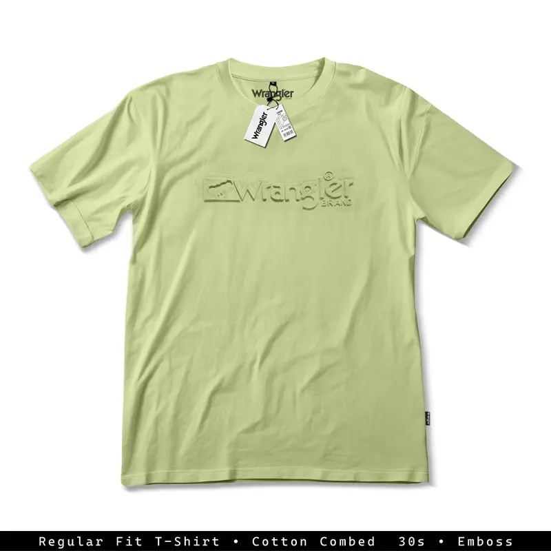 Baju Kaos Wrangler Motif Timbul Emboss Premium Quality Katun Combed Baju Oblong Pria 1