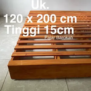 ALas kasur 120 x 200 Tinggi 15cm minimalis model palet langsung pakai alas kasur springbad Furniture Ranjang  Modern tempat tidur amben aesthetic japanese bed pallet divan kayu