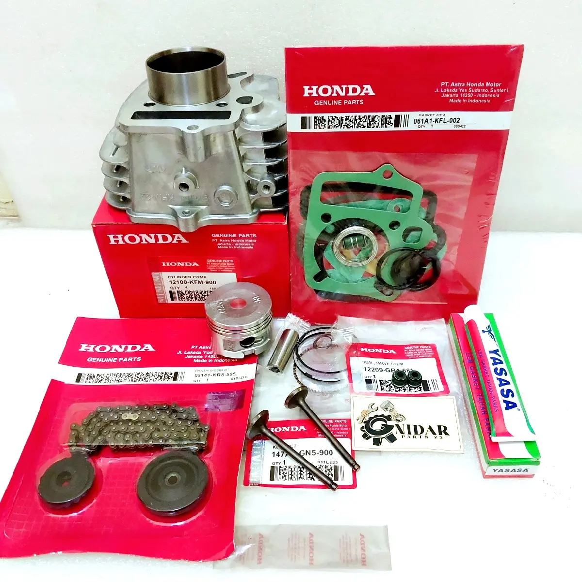 Paket Blok Seher komplit 6 Supra Fit New Lagenda Revo Lama Lancip 110 Fit X Fit S Fit Jumbo Motorcycle