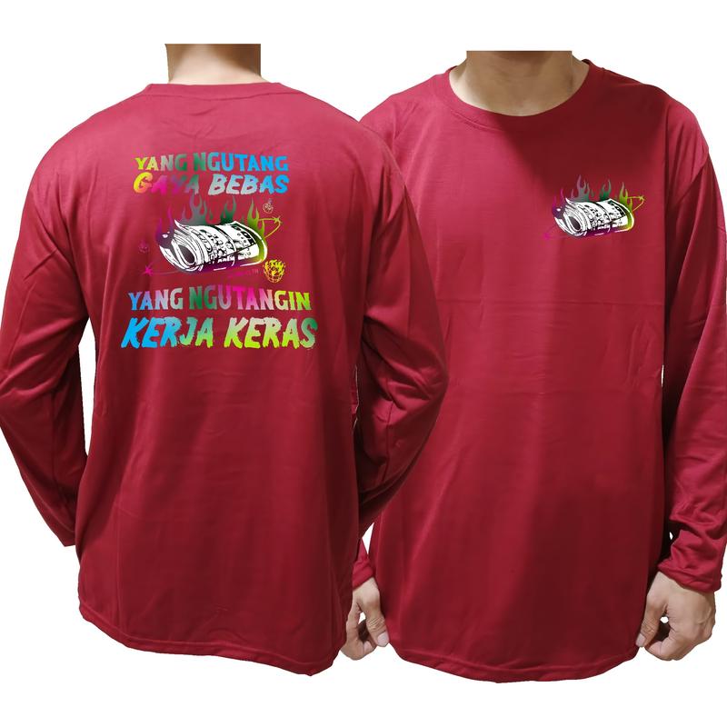 tshirt Yang Ngutang Gaya Bebas-yang ngutangin KERJA KERAS/cocok pria&wanita 2