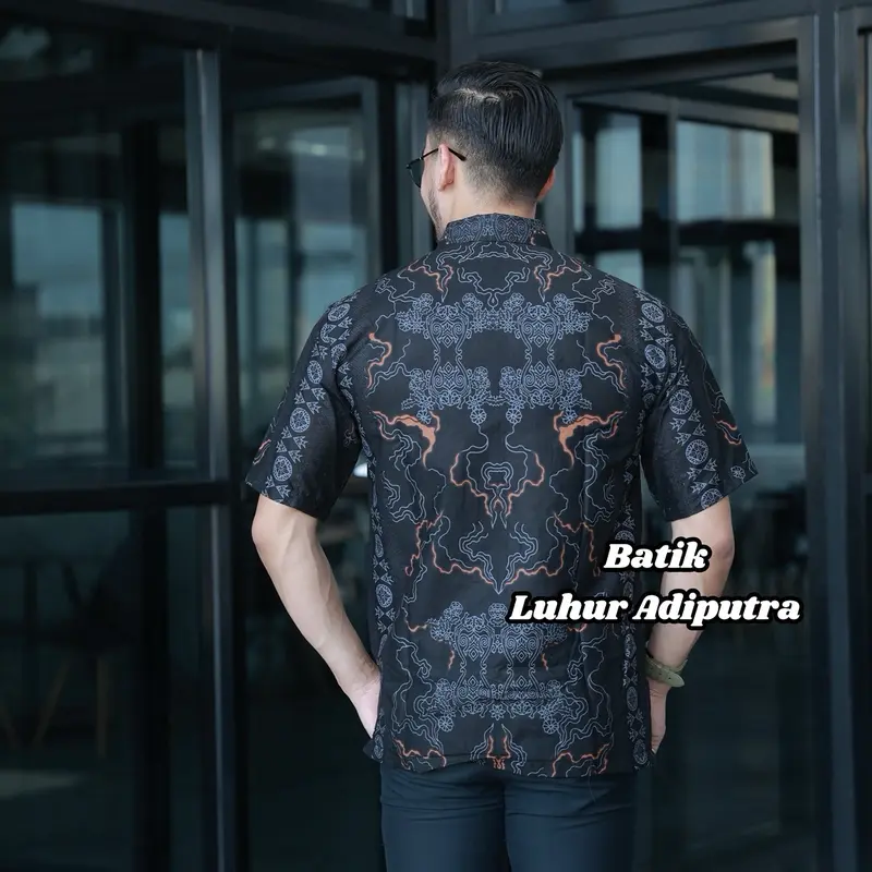 Etnik Abu Kemeja Batik Pria Lengan Panjang dan Pendek Katun Prima Premium Anak Muda S M L XL XXL 4L 5L Luhur Adiputra 7