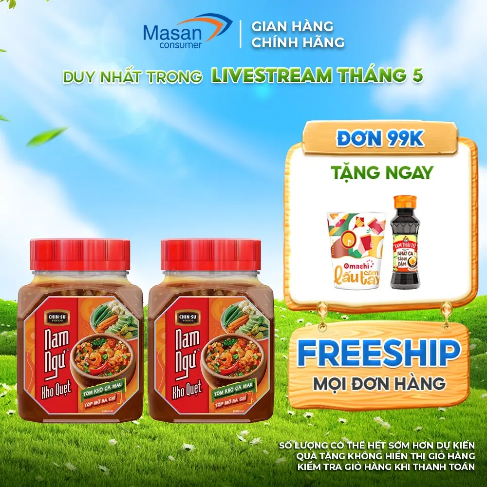 Combo 2 Kho Quẹt Nam Ngư Tôm Khô Cà Mau Tóp Mỡ Ba Chỉ 200gr x2