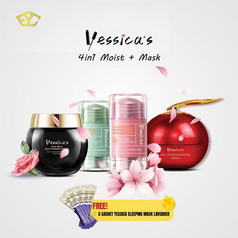 Yessica Paket Glow Series 6In1 Skincare Moiaturizer & Mask Perawatan Wajah 3
