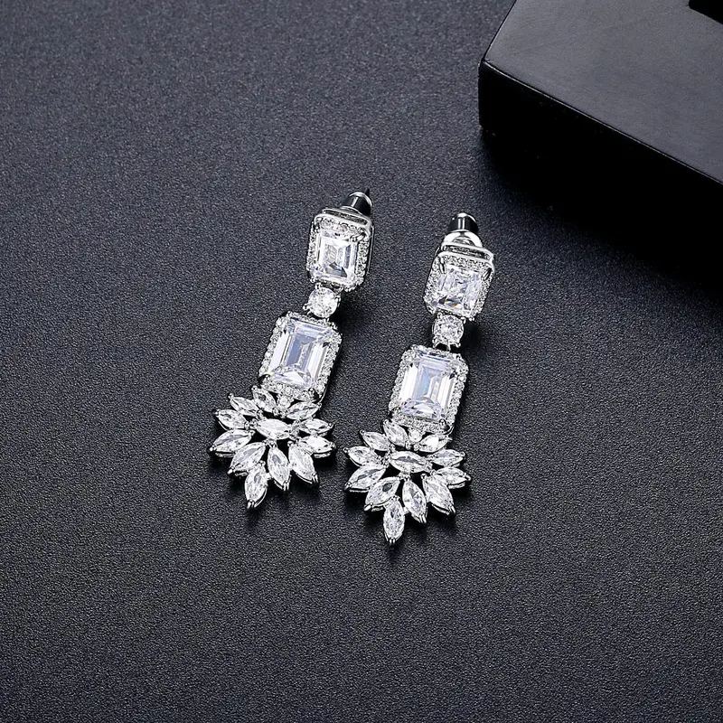 Anting tusuk pesta bridal premium zirconia AAA BYS020 high quality 3
