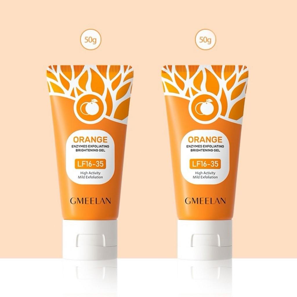 GMEELAN Skincare Kits 2PCS SET Orange Exfoliating Gel Face Eksfoliasi Wajah 50gr*2 Blood Orange Whitening Peeling Gel Kontrol Minyak untuk Semua Kulit