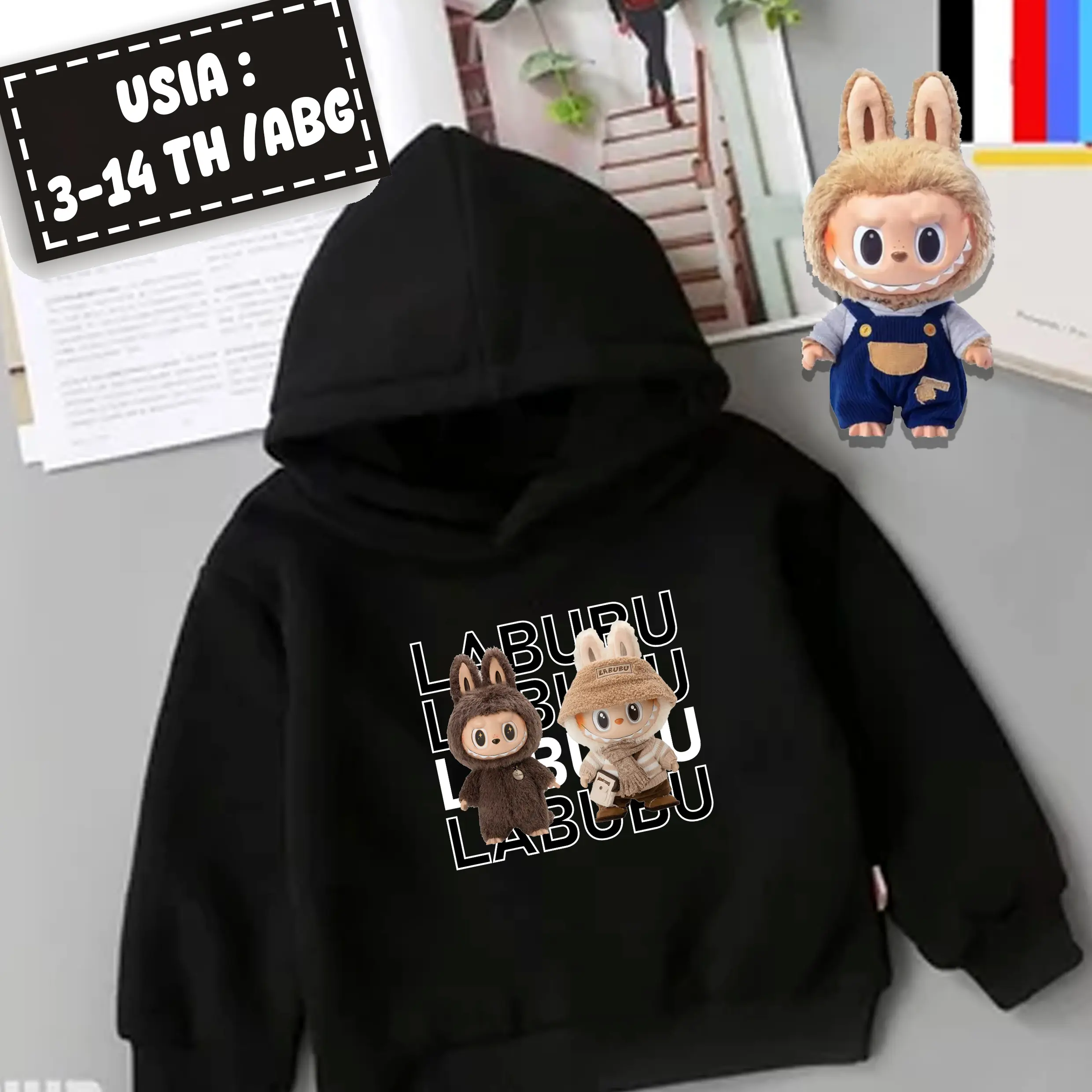 Jaket Labubu Anak Distro Kids Fashion bahana adem nyaman dipakai dan stylis