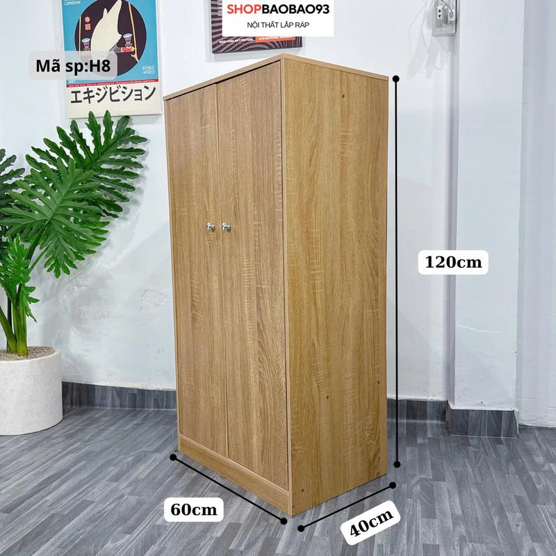Tủ treo quần áo phong cách tối giản chất liệu MDF chống ẩm - H8