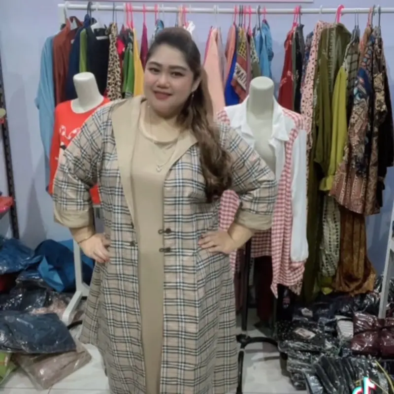 Dres blezer kotak super jumbo 1