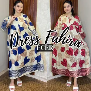 NEW LAUNCH FAHIRA DRESS LENGAN 3/4 ZIPPER BUSUI FRIENDLY CASUAL